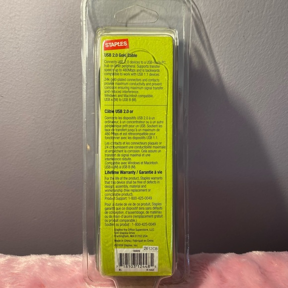 Staples 16ft Pro-series USB 2.0 Printer Cable - Picture 4 of 4